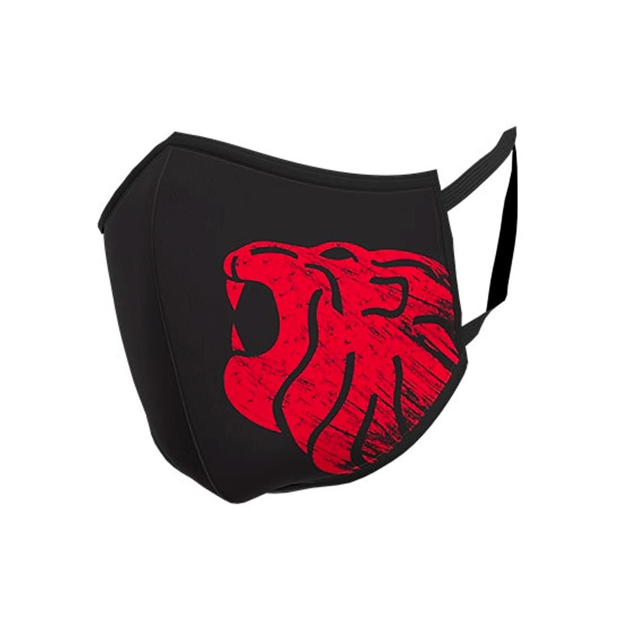 U-POWER AC209BC-ALL - Mascarilla de proteccion lavable gama PLUS modelo LION FACE MASK Black Carbon Talla ALL