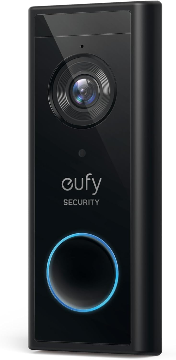 eufy Security, Video Timbre Inalámbrico Adicional (Alimentado por batería) con 2K HD, IA en el Dispositivo para detección Humana, Audio bidireccional, utoinstalación Sencilla, Necesita HomeBase 2