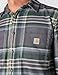 Carhartt Men's Rugged Flex Relaxed Fit Midweight Flannel Long-Sleeve Plaid Shirt, Gravel, Small