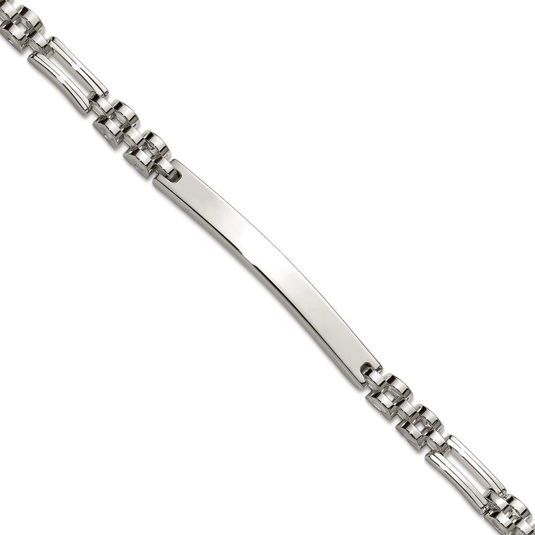 JewelryWeb 4.7mm 925 Sterling Silver Polished ID Bracelet 7.5 Inch Identification Bracelet for Women