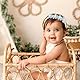 Hebterrka 12 Stück Baby Mädchen Stirnbänder, Blumen Stirnband für Baby Mädchen, Nylon Elastisches Haarband, Gänseblümchen Stirnband, Kleinkind Haaraccessoires