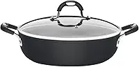 Arrozeira Tramontina Mônaco Induction Em Alumínio Com Revestimento Interno E Externo Antiaderente Starflon Premium Preto Com Tampa 28 Cm 4,2 L