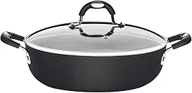Arrozeira Tramontina Mônaco Induction Em Alumínio Com Revestimento Interno E Externo Antiaderente Starflon Premium Preto Com Tampa 28 Cm 4,2 L