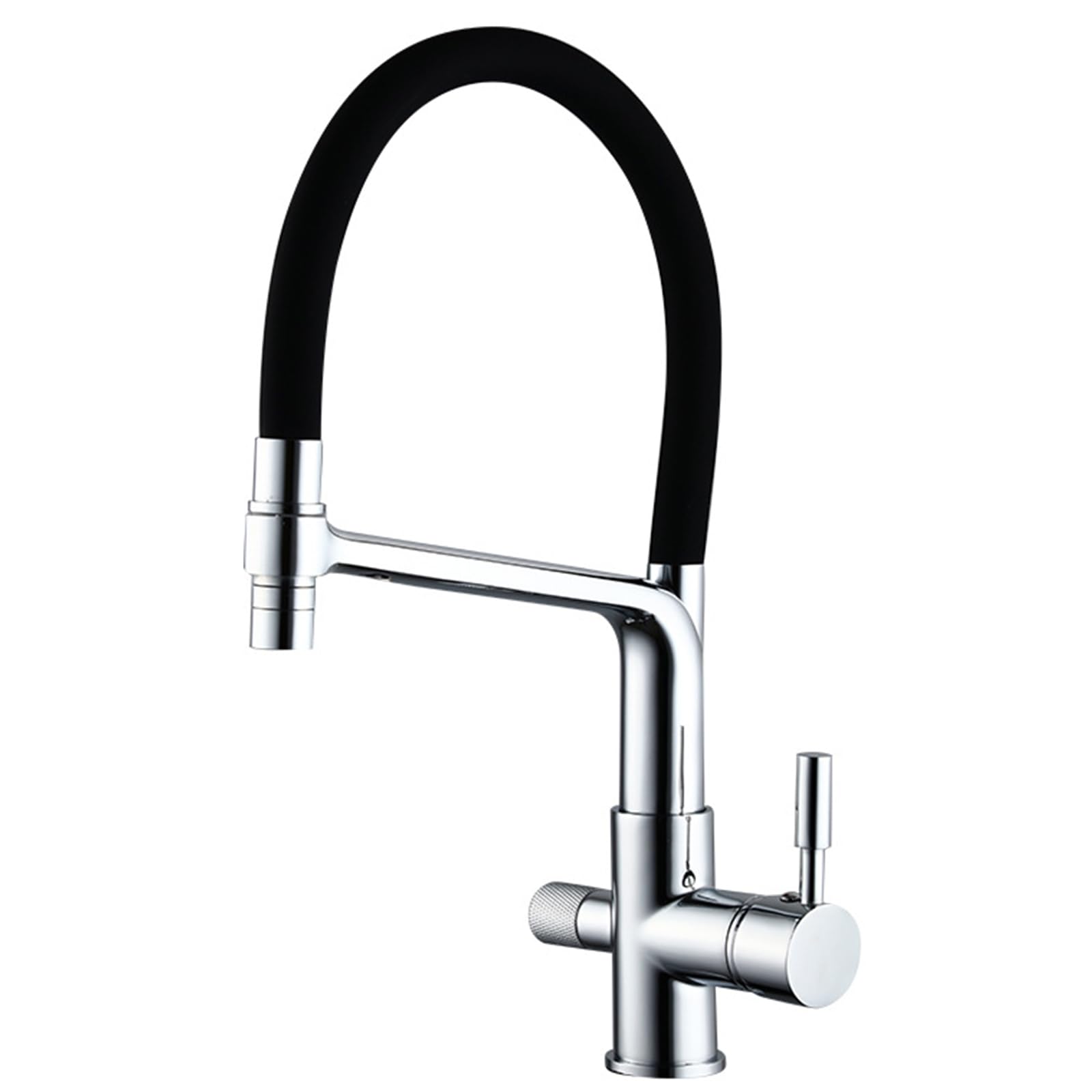 MXXQRHF Modern Pull Down Kitchen Faucet 3 Spray Modes Single Handle Brass Sink Tap for Farmhouse RV Camper & Contemporary Kitchens - Sleek Silver Finish