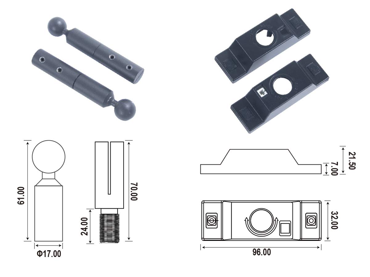 LEDLUX Sistema Illuminazione Cavi Tesi StarLine – Kit Staffe di Fissaggio a Parete per Linee LED a Tensione, Effetto Filo di Luce, Installazione 2 Lati