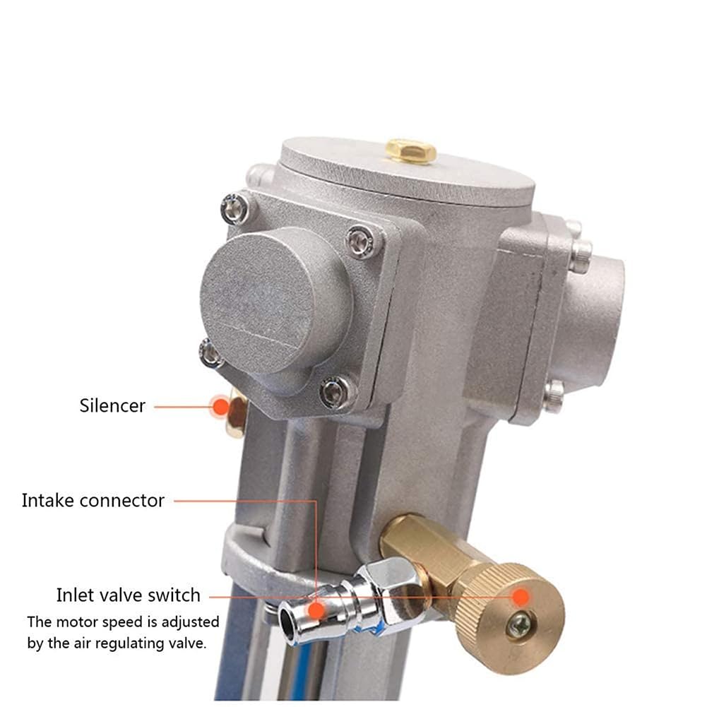 5 Gal/20L Pneumatischer Halterungsmischer, Edelstahl Automatische Farbrührmaschine, Tankfass-Clip-Halterung, Luftrührwerk, für industrielle Farbmischung