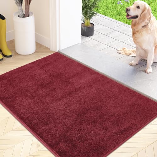 FCSDETAIL Alfombra Atrapapolvo 80 x 120 cm, Alfombra Antideslizante Lavable en Lavadora, Felpudo de Entrada con Microfibras Suaves Absorbentes para Perro, Entrada, Puerta y Pasillo