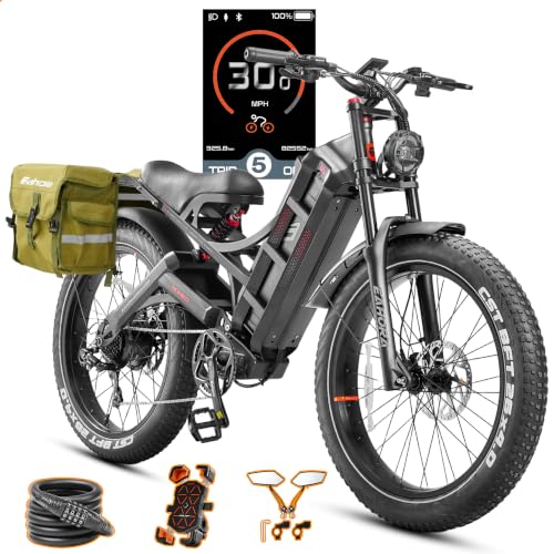 Image of 2026 eAhora Romeo Pro 3 Electric Bike for Adult, Peak 6000W Dual Motor, 52mph, 60V 80Ah Battery, 300 Miles Long Range, 26 inch*4.0 Fat Tire, Air Suspension, App, Commute, Delivery, All-Terrain