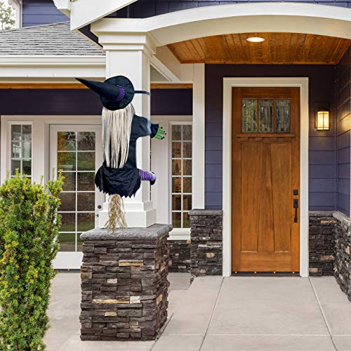 Joy Bang Crashing Witch into Tree Halloween Decoration Crashed Witch Props Hanging Decorations Funny Witch for Halloween Outdoor Tree Yard Decor