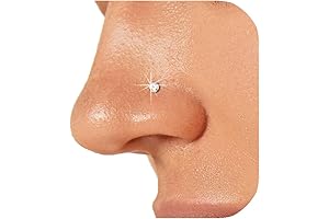 Petite and Gleaming: Nose Studs Crafted with Sterling Silver and Shimmering CZ