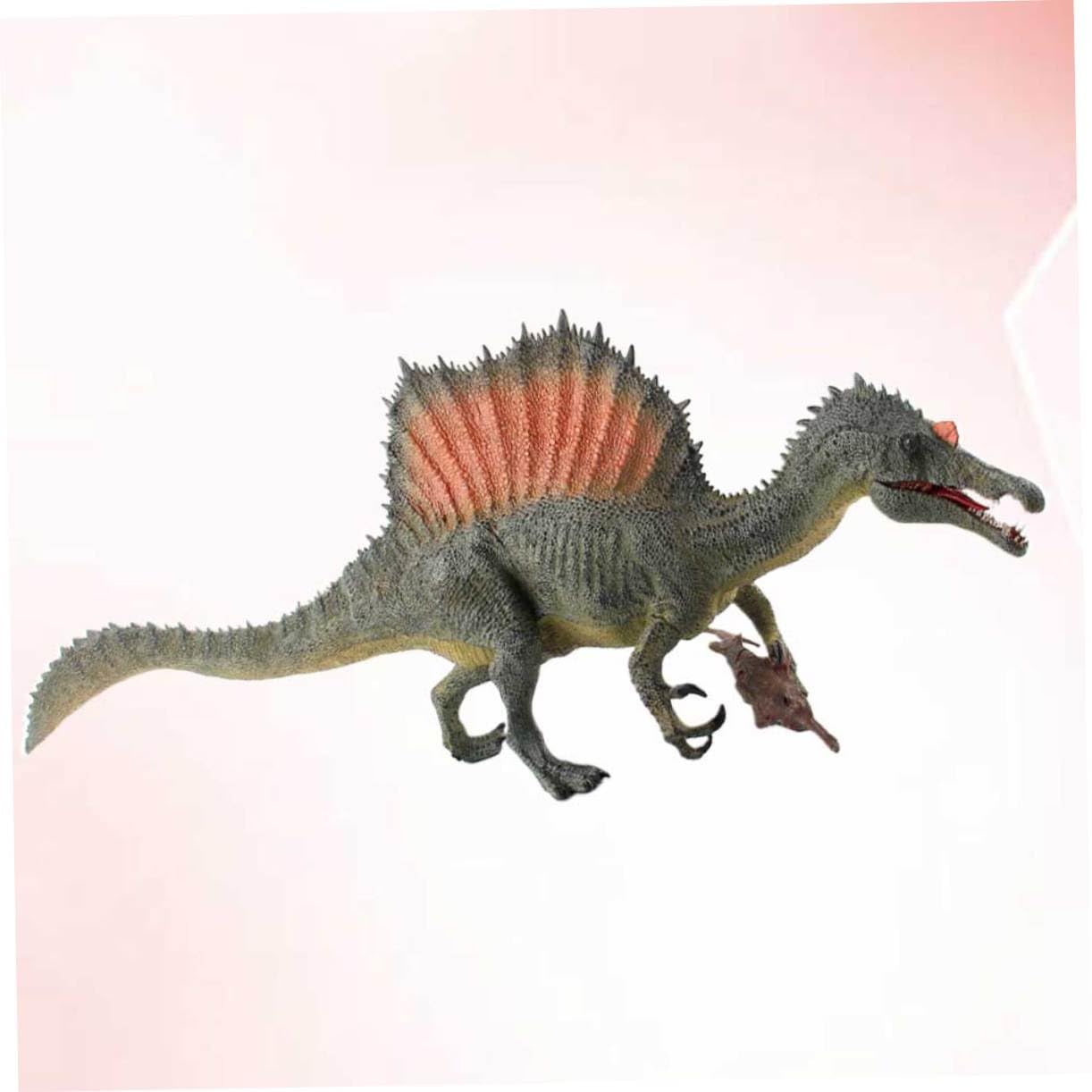 Beaupretty Figura Realistica di Spinosauro, Dinosauro in Plastica Mascella Mobile, Decorazione per Scrivania e Casa, Figura Preistorica