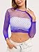 PAPAJIANG Womens Lingerie Fishnet Tops Mesh Baby Dolls Mini Chemise Nightwear One Size Blue