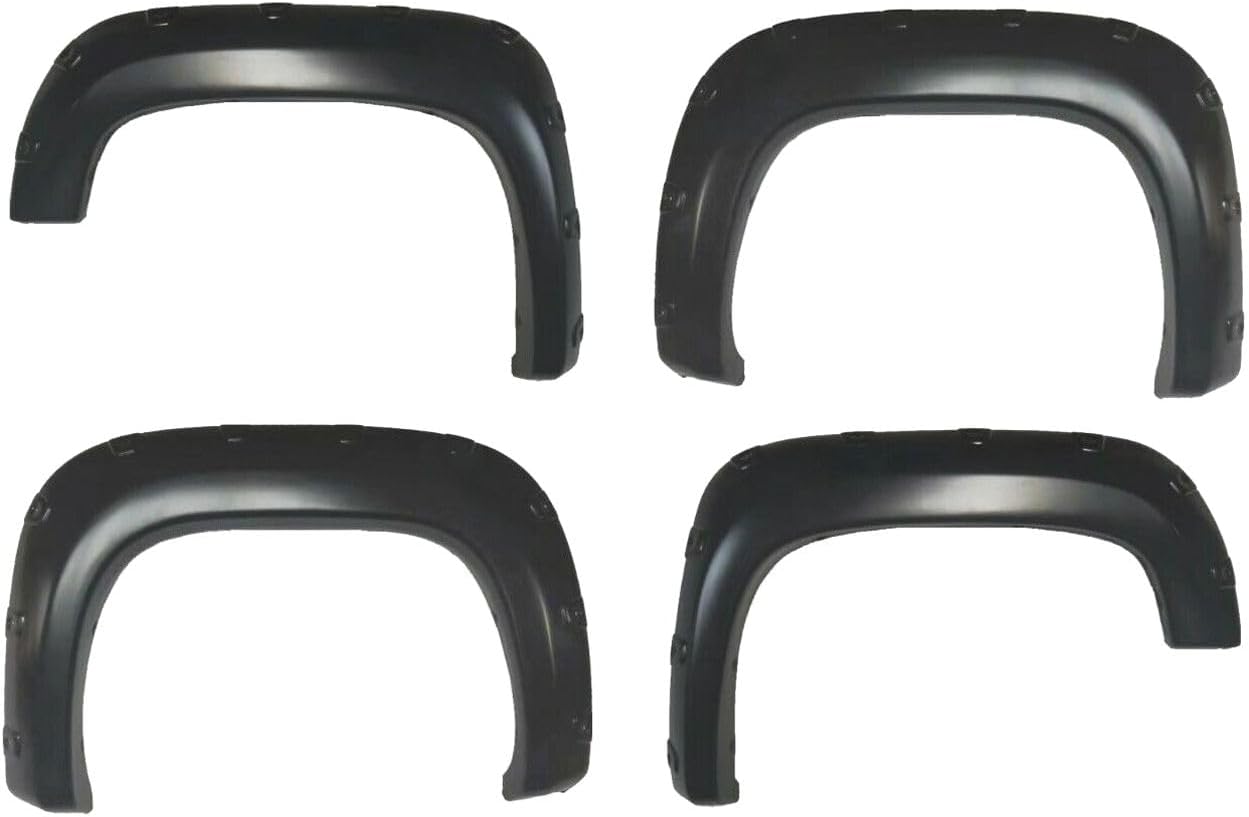 Pop-Out Bolt Fender Flares Compatible with GMC 2011-2014 Sierra 2500 HD Denali Paintable