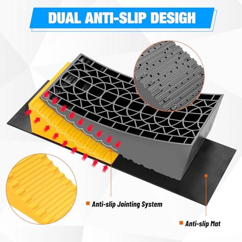 Image of Nilight RV Levelers with Wheel Chocks (Yellow), 2-Pack