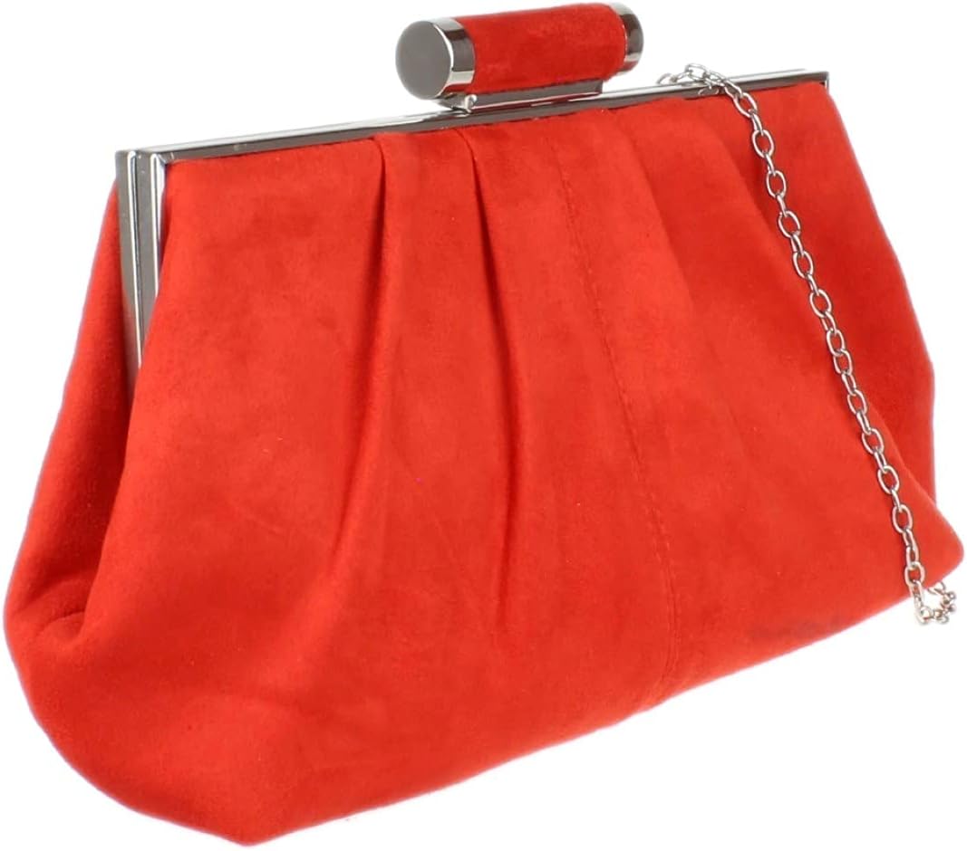 Girly HandBags Womens Retro Pleated Suede Clutch Bag