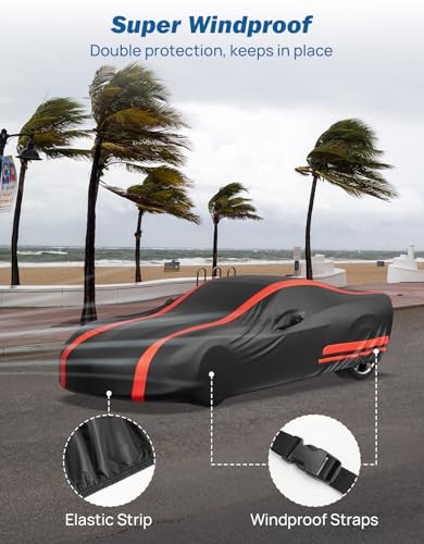 Image of JOYTUTUS Outdoor Car Cover for 2005-2013 Corvette C6 Stingray Z06 Z51