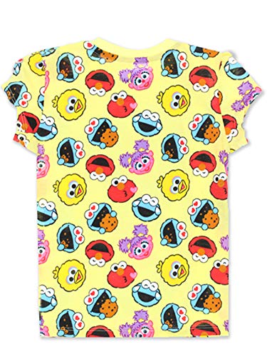 Sesame Street Baby Girls' Modern/Fitted, Yellow/Multi, 4T #TOP1