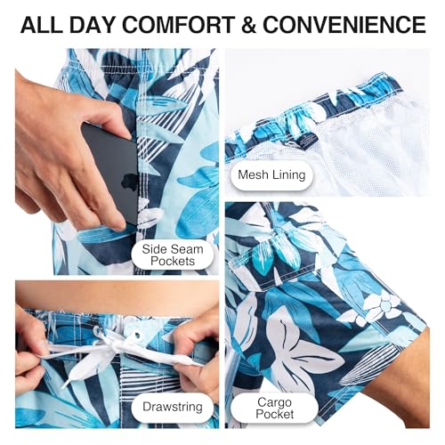 Image of Kanu Surf Men's Big Viper Extended Size Stripe Swim Trunk