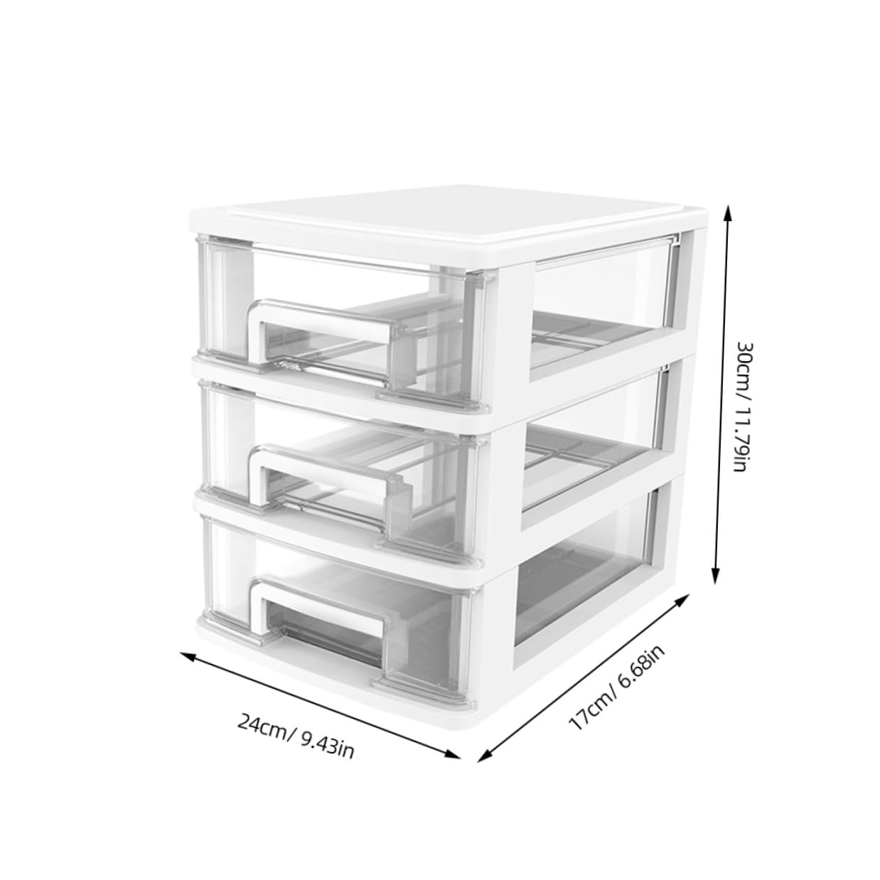 Alipis Cassettiera Plastica Trasparente Bianca Organizer Portatile per Ufficio e Casa Multiuso da Scrivania per Ordinare Oggetti Piccoli e Di Dimensioni Intermedie