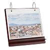 NBEADS Desktop Photo Album, Wood Tabletop Flip Calendar Style Photo Frame Stand Up Scrapbook Album Photo Frame, 24 Photo Display (Suitable for 5.4×4 inch Photos)
