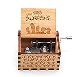 Cajas musicales Caja de música Carrusel Artware Regalo Melodía Rosa Púrpura Azul Oro Caja de música clásica de mano pura Caja de música de madera a mano Artesanías de madera creativas Los mejores regalos
