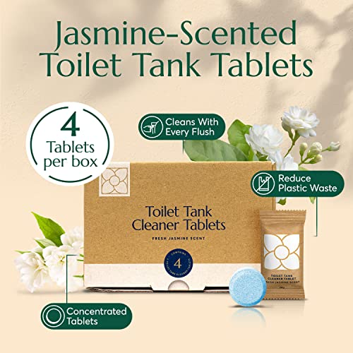 Cleanomic - Toilet Tank Cleaner Tablets (4 Pack) - Toilet Tablets For Tank, Toilet Cleaner Tablets, Toilet Cleaner Refill Pads, Toilet Bowl Cleaners, Household Toilet Cleaners #TOP4