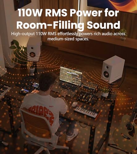 Image of Edifier MR5 Bluetooth Powered Studio Monitor 2.0 Speakers Hi-Res Audo 110 Watts White