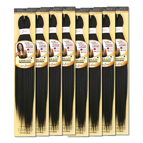 Innocence EZBRAID (Pre-Stretched Braid) 20" - 8 Packs (#1B Off Black)