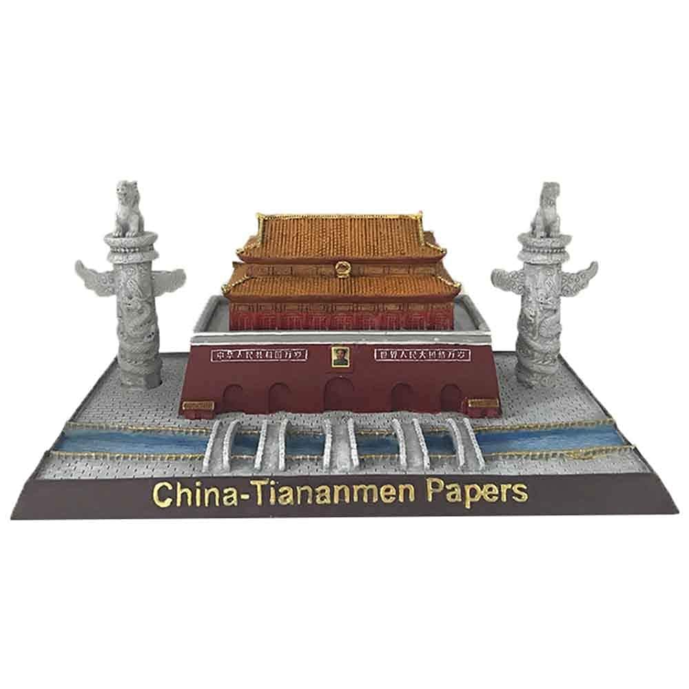Modèle d'architecture 3D Pékin Tiananmen et figurines pour objets de collection de salon