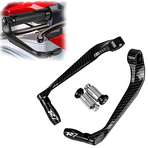 Protège-mains de moto universel 22mm CNC noir pour guidon de Yamaha YZF-R7 2021-2023