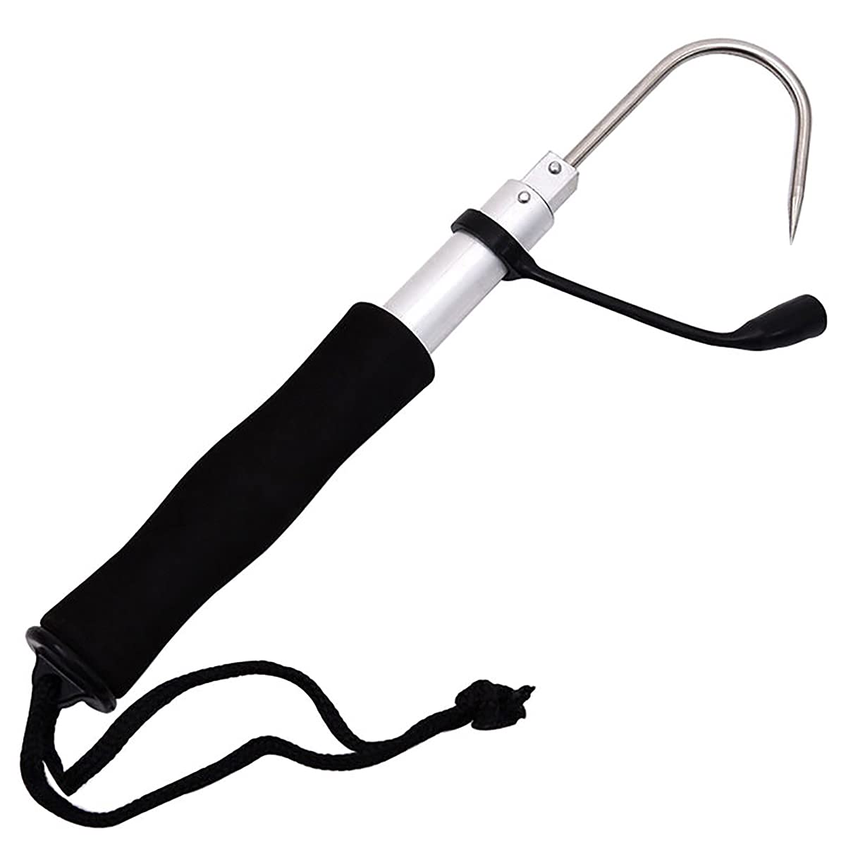 60/90cm Teleskop Versenkbare Fisch Gaff Edelstahl EIS Meer Angeln Edelstahl Eva Speer Haken Anzugehen