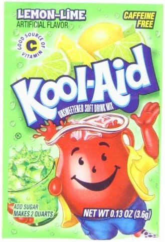Kool Aid Lemon Lime Drink Mix 0.13 Ounce (Pack of 48)