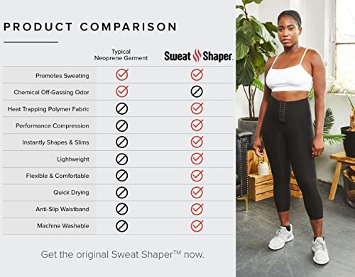 Image of Sweat Shaper Cinch Leggings, High-Waist Compression Slimming Cinch Sauna Leggings, Tummy Control, Body Sculpting Yoga Pants