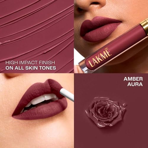 Image of Lakme Rouge Bloom Matte Lip Liquid Cinnamon Sensation 305-3.5ml (Pack of 2)
