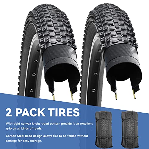 Hycline RNRY-HY8008-26195BLK-PAIR 2 Pack Bike Tire,26X1.95 Inch Folding Replacement Tire thumb #4