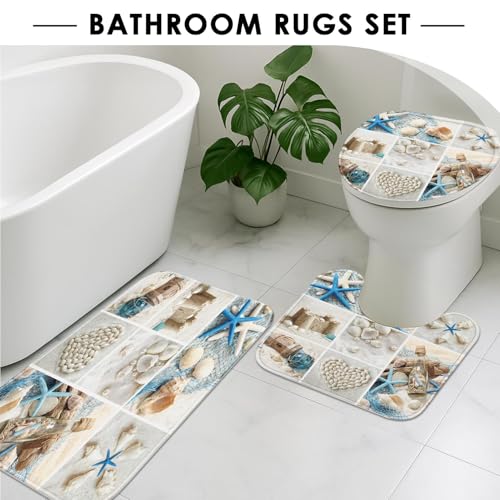 Rideau de douche anti-moisissure avec ensemble tapis de bain complet - 6
