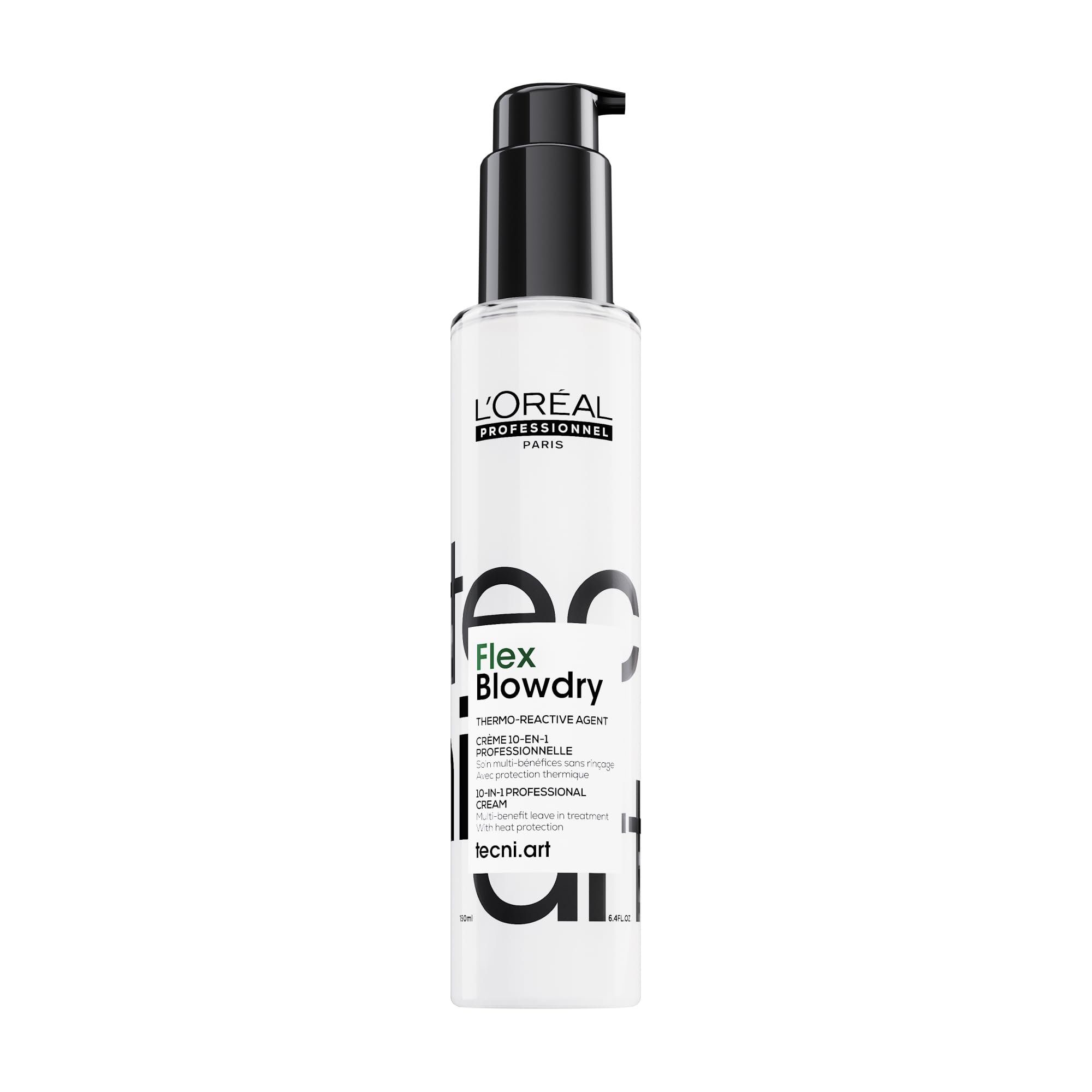 L'OREAL PROFESSIONNEL - Crème 10-en-1 Flex Blowdry Tecni Art - Soin Multi-Bénéfices, Thermoprotecteur & Anti-Frisottis - Facilite Le Brushing - Sans Rinçage - Cheveux Raides à Bouclés - 150 ml
