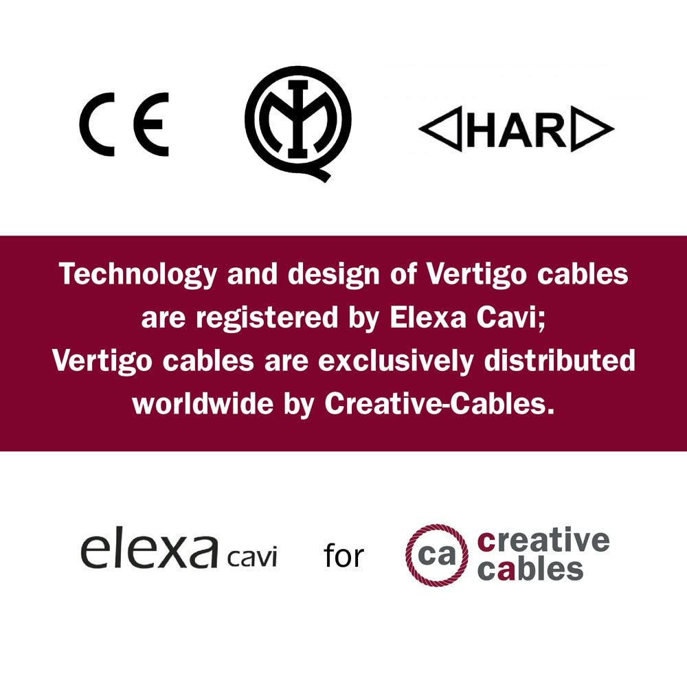Creative Cables Textilkabel Vertigo – Stylisches Lampenkabel In Schwarz Mit Goldfaden