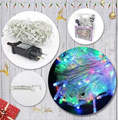 Acobonline luces de Navidad para la decoración de fiestas,bodas,Iluminación de Navidad de Interior y exterior para Arbol de Navidad (led Color, 240 LED 22M)