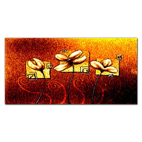 Décoration tableau en verre acrylique Fleurs au fini premium