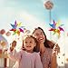 HOOSUN 12 Pack Rainbow Pinwheels for Yard and Garden,Rainbow Party Decorations for Kids, Colorful Garden Wind Spinners Outdoor Decor,Party Favors for Kids,Lawn,Yard,Patio