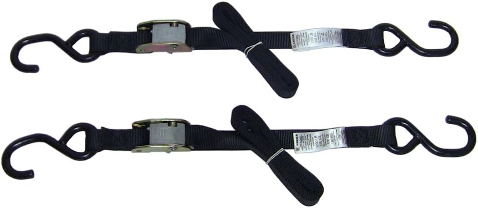 Ancra 40888-26-02 Black Original Premium Cam Buckle Tie Down, 4 Pack