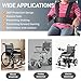 WEEOATAR Wheelchair Seat Belt Safety Straps Restraints Harness for Dementia Patients, Adjustable and Easy to Release, Wheelchair Harness Vest to Prevent Falling and Sliding for Elderly (Black)