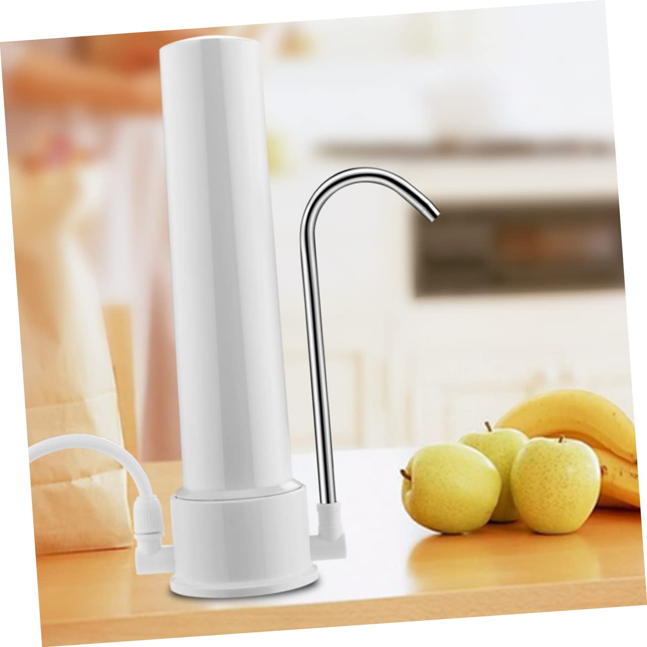 NUOBESTY Purificateur D'eau pour Robinet Cuisine, Filtration Physique, Installation Facile Plupart des Robinets Domestiques, D'adaptateurs, Blanc