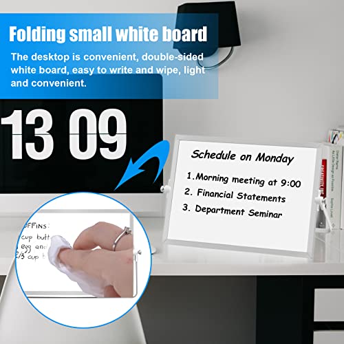 Pizarra Blanca Pequeña, Whiteboard A4 Portatil con Soporte para Infantil, Pizarra Magnetica Doble Cara para Oficina Escuela (20 x 30) - imagen 4