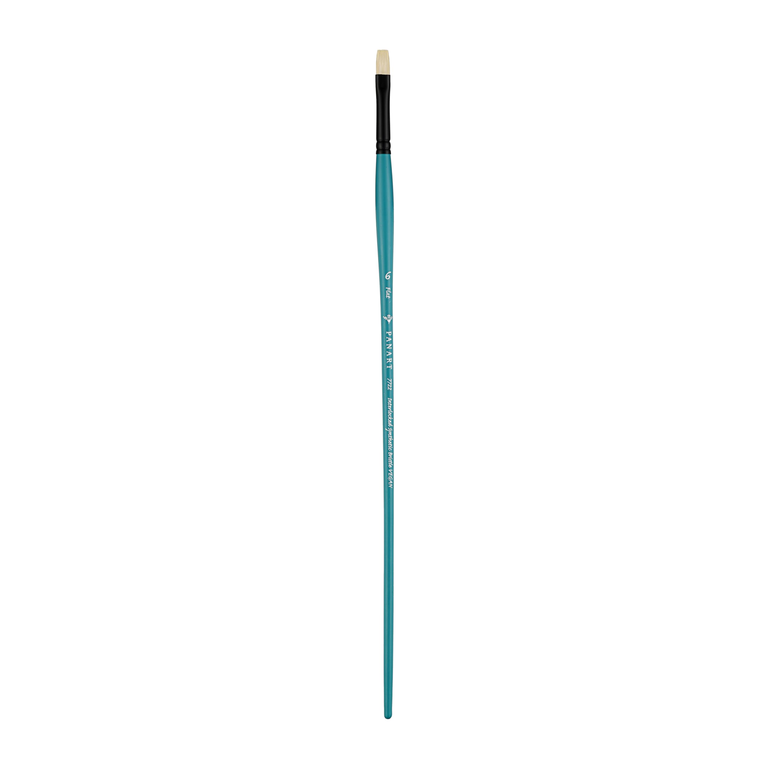 Pan Art Bristle Flat No. 06 – Detail & Wash Brush for Oil Paints – Premium Brush for Artists Paintbrush for Fine Art, Craft & Illustration – 1 Unit