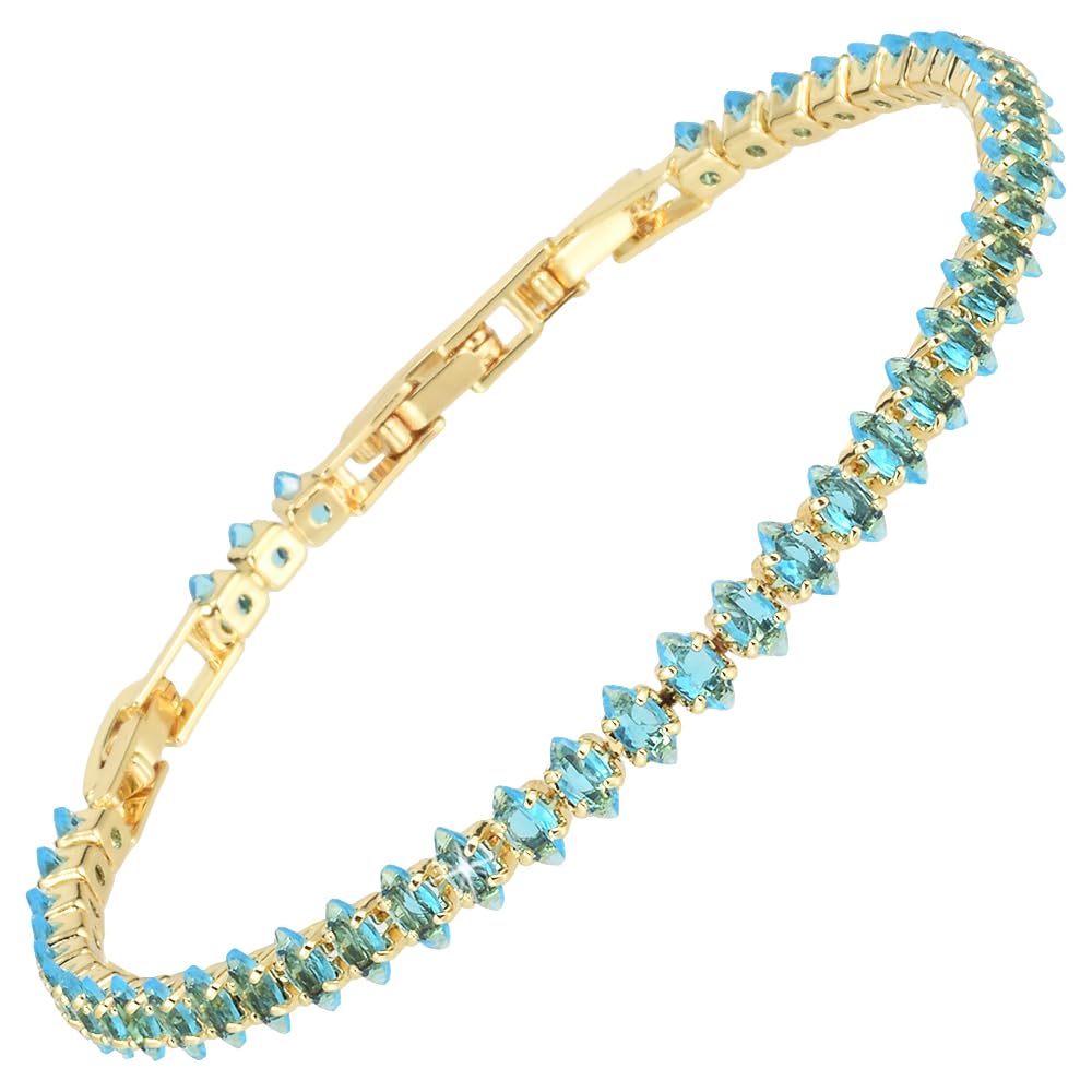 RIZILIA Not-Your-Basic Minimalist to Statement CZ Tennis Bracelet for Women