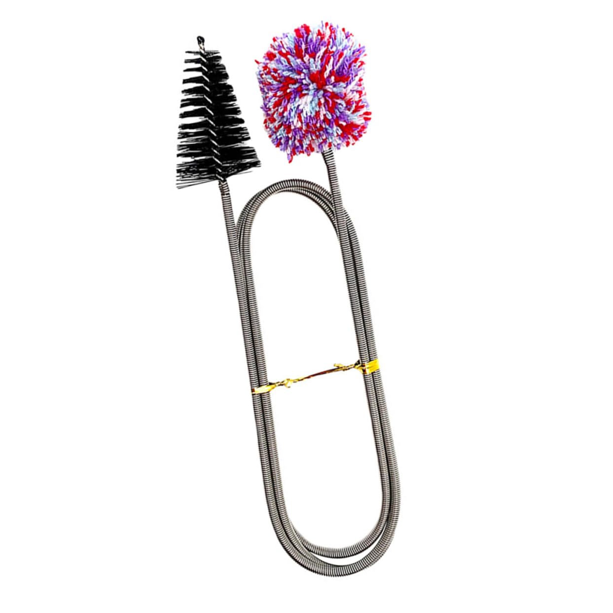 Garneck Nylon Cotton Stainless Steel Material Sax Cleaning Brush Trumpet Brush Musical Instrument Maintenance Accessory