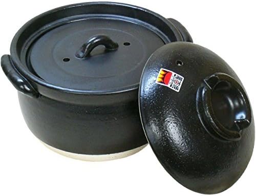 【 ふっくら ごはん鍋 】 3合炊き 二重蓋 四日市ばんこ焼 (日本製) 【 本格派 3合炊 研磨仕上げ 】 しゃもじ付き!!
