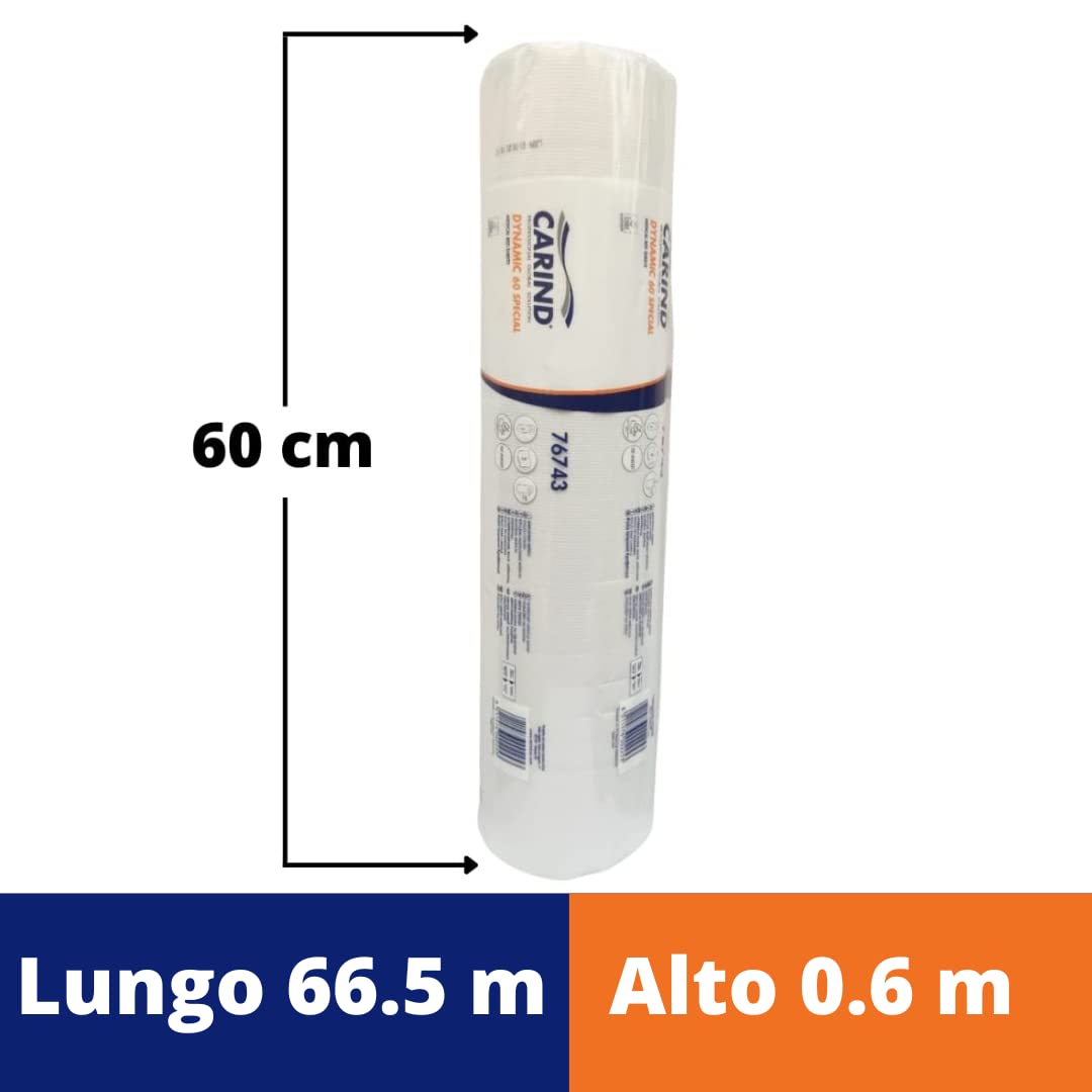Lenzuolino Medico in rotolo per lettino medico, massaggio o estetista, 2 veli, 175 strappi, Bianco 60 x 66,5 mt (Ogni confezione 6 Rotoli)